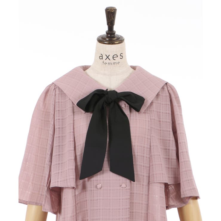 リボン付セーラー襟ワンピース[品番：IGAW0001775]｜axes femme