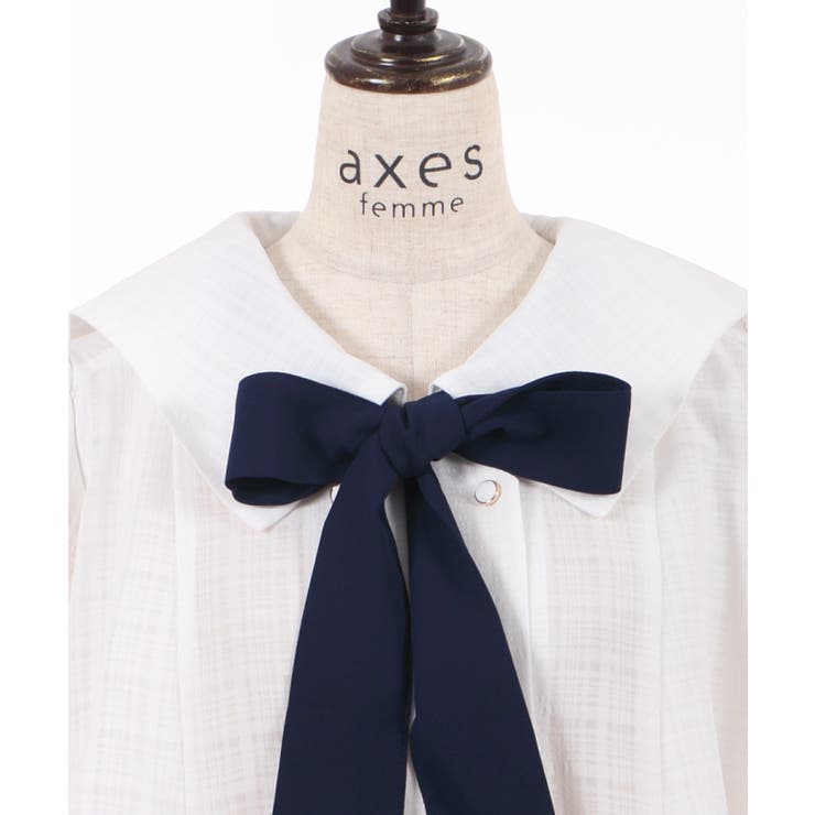 リボン付セーラー襟ワンピース | axes femme | 詳細画像8 