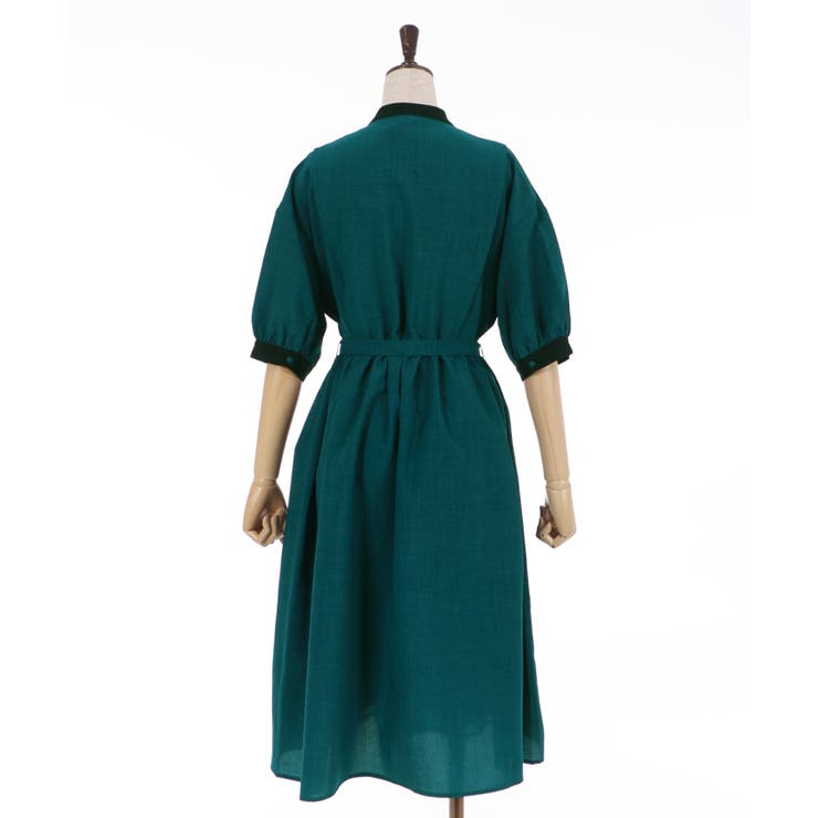 レース切替シャツワンピース[品番：IGAW0001774]｜axes femme