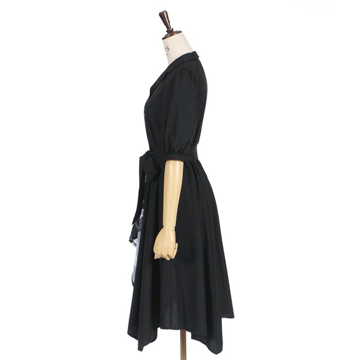 スカーフ切替シャツワンピース[品番：IGAW0001894]｜axes femme