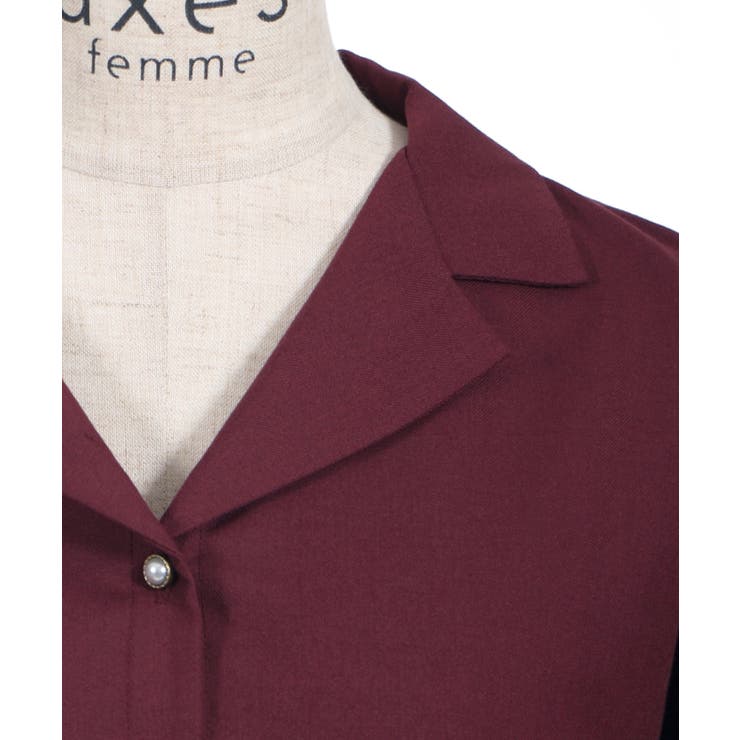 スカーフ切替シャツワンピース[品番：IGAW0001894]｜axes femme