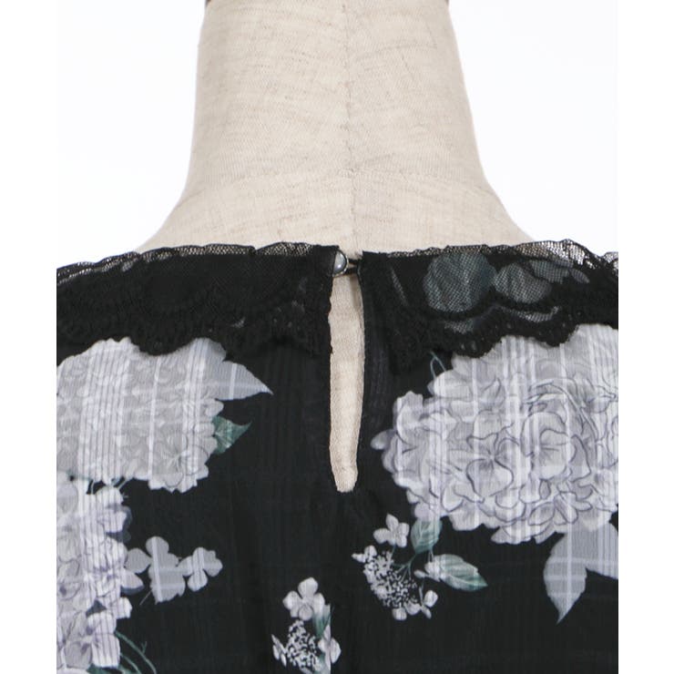 紫陽花柄ロングワンピース[品番：IGAW0001932]｜axes femme