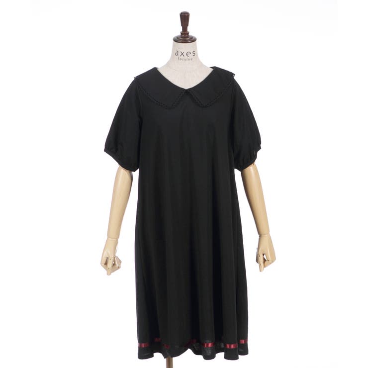 リボン付セーラー襟ワンピース[品番：IGAW0001775]｜axes femme