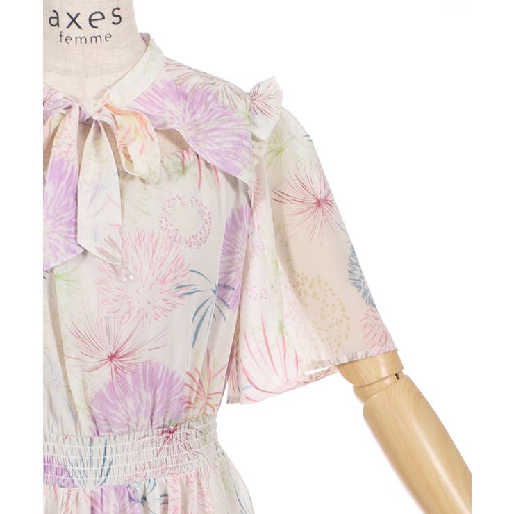 花火柄ワンピース[品番：IGAW0002098]｜axes femme（アクシーズ