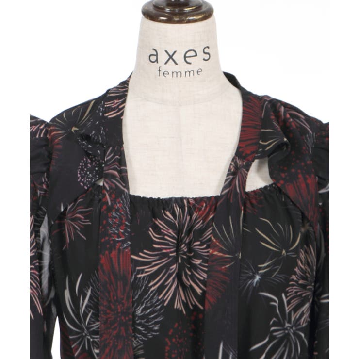 花火柄ワンピース[品番：IGAW0002098]｜axes femme（アクシーズ