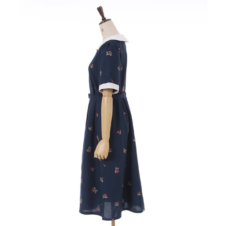 さくらんぼ刺繍ワンピース[品番：IGAW0003611]｜axes femme