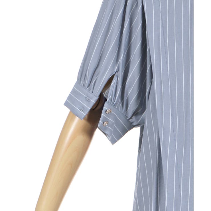 ストライプシャツチュニック[品番：IGAW0000532]｜axes femme