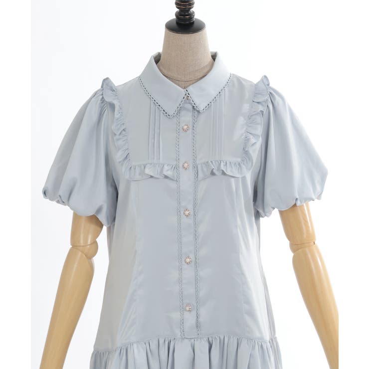 衝撃の激安コスパ・掘り出し物も バルーンデザインフリルチュニ[品番：IGAW0004862]｜axes femme トップス