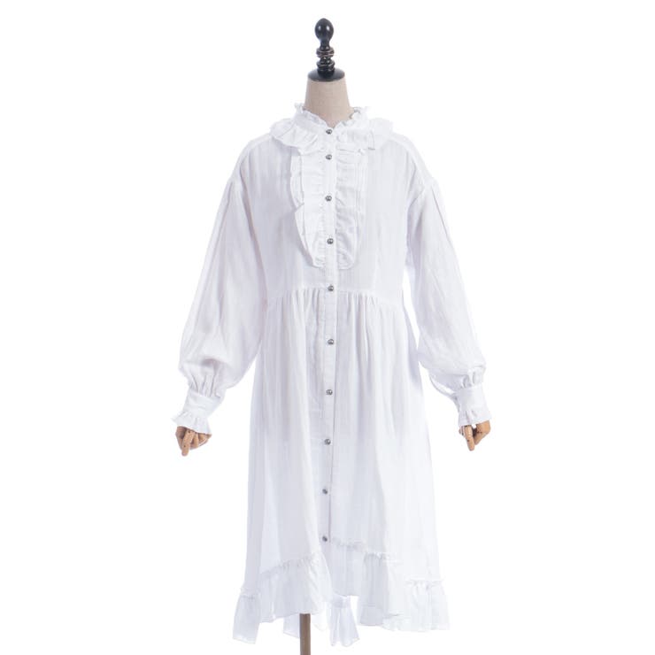 ガーゼフリルシャツワンピース | axes femme | 詳細画像16 