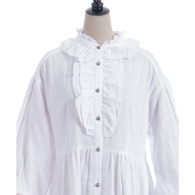 ガーゼフリルシャツワンピース | axes femme | 詳細画像19 