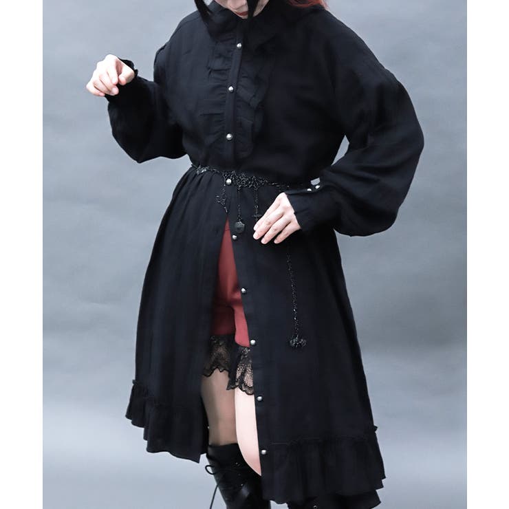 ガーゼフリルシャツワンピース | axes femme | 詳細画像9 