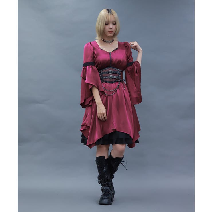 フレアスリーブイレヘムワンピース | axes femme | 詳細画像1 