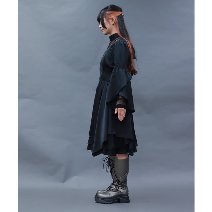 フレアスリーブイレヘムワンピース | axes femme | 詳細画像2 