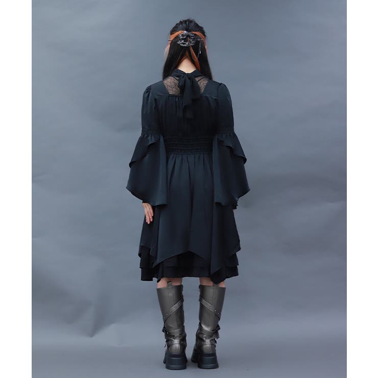 フレアスリーブイレヘムワンピース | axes femme | 詳細画像3 