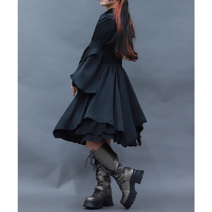 フレアスリーブイレヘムワンピース | axes femme | 詳細画像4 