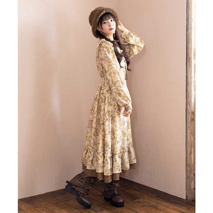 アンブルローズ柄ワンピース | axes femme | 詳細画像7 