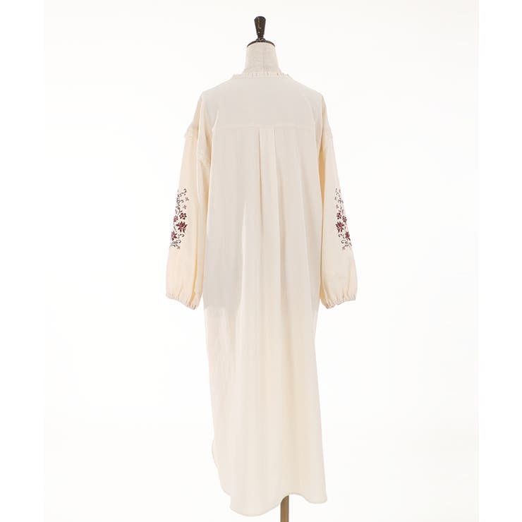 チャイナ釦ロングシャツOP[品番：IGAW0000213]｜axes femme