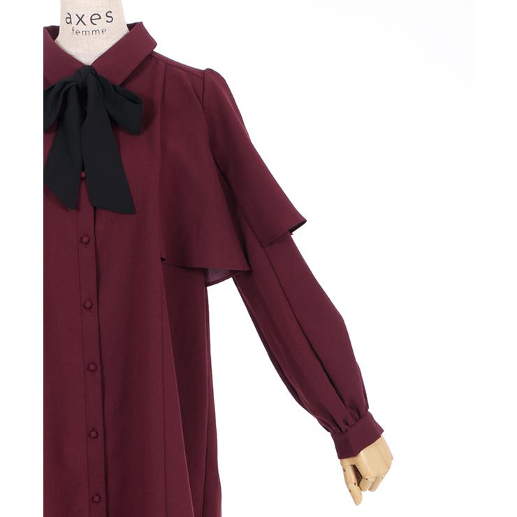 ケープデザインワンピース 品番 Igaw Axes Femme アクシーズファム のレディースファッション通販 Shoplist ショップリスト