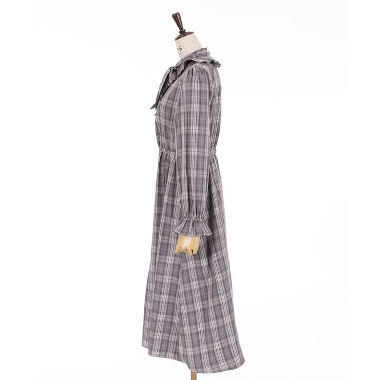 プリーツ切替チェック柄OP[品番：IGAW0001388]｜axes femme