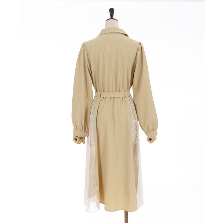 レース切替シャツワンピース[品番：IGAW0001448]｜axes femme
