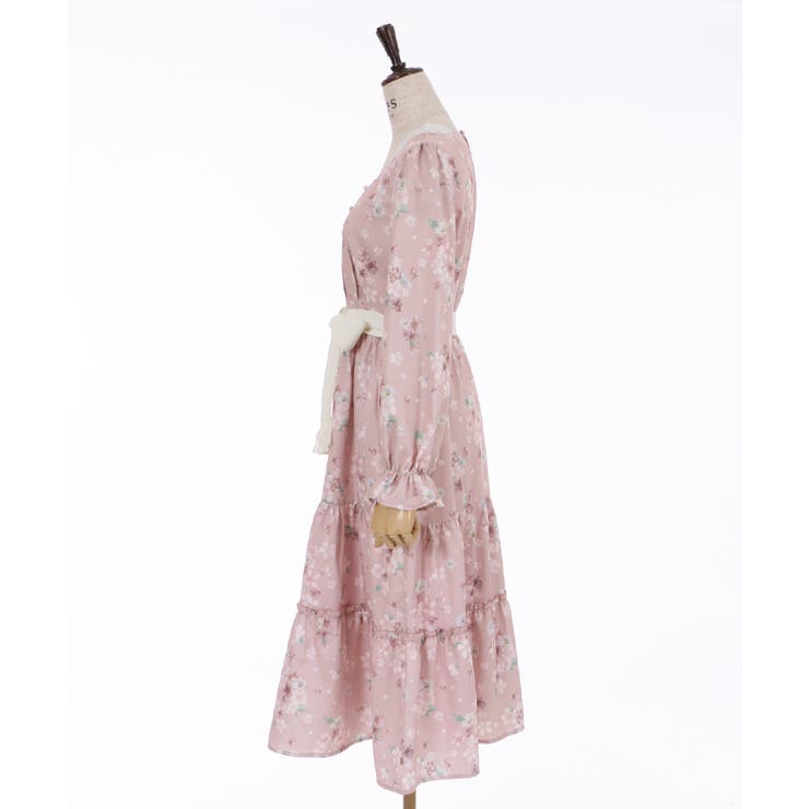 桜柄ティアードOP[品番：IGAW0001530]｜axes femme