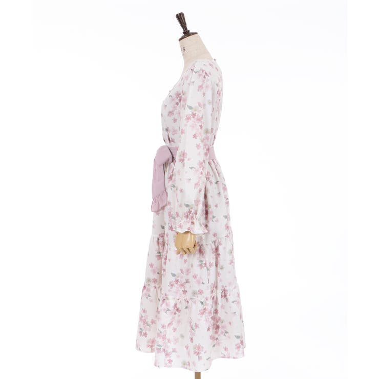 桜柄ティアードOP[品番：IGAW0001530]｜axes femme