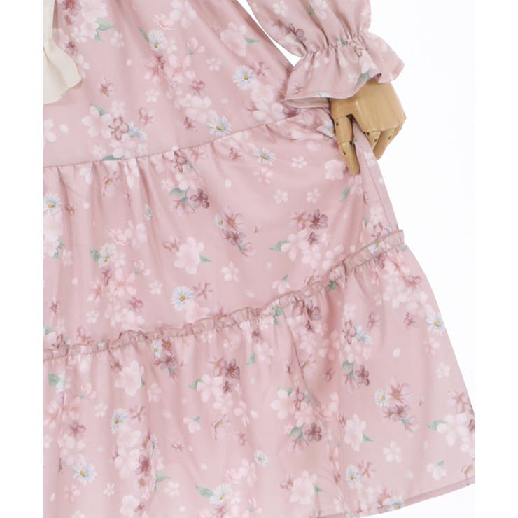 桜柄ティアードOP[品番：IGAW0001530]｜axes femme
