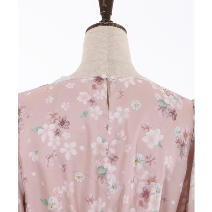 桜柄ティアードOP[品番：IGAW0001530]｜axes femme