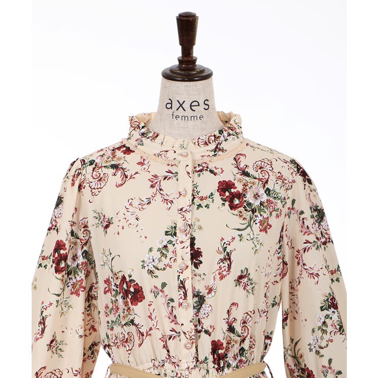 シャビーシックフラワー柄OP[品番：IGAW0001663]｜axes femme
