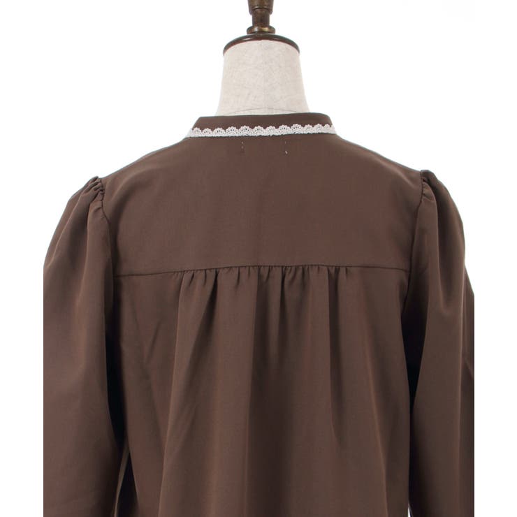 Y's 変形ワンピース　カーキ✖️ブラウン ティアード切り替えワンピース【プラス企画】 | Leilian plus house