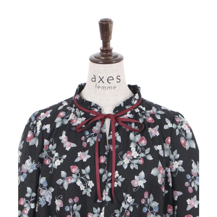 ベリー柄ロングワンピース[品番：IGAW0003271]｜axes femme