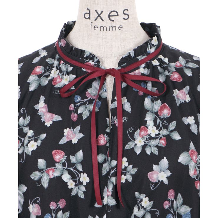 ベリー柄ロングワンピース[品番：IGAW0003271]｜axes femme