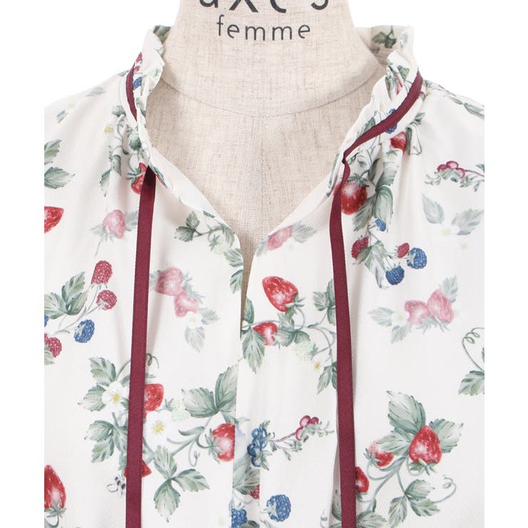 ベリー柄ロングワンピース[品番：IGAW0003271]｜axes femme