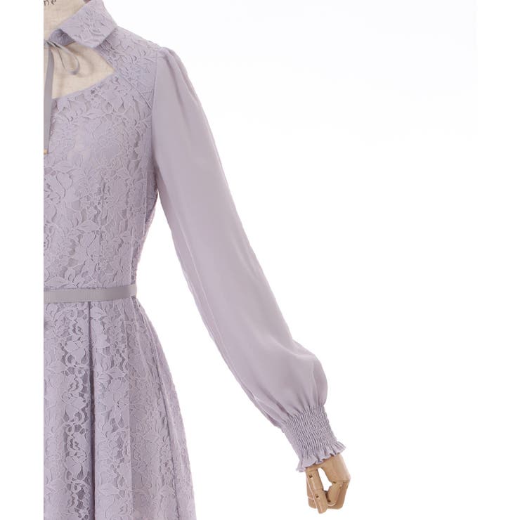 襟付レースワンピース[品番：IGAW0003398]｜axes femme