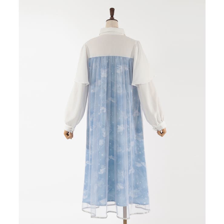 ステラートプリントシャツワンピース[品番：IGAW0004308]｜axes