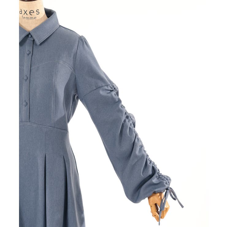 ドロスト袖ハイウエストワンピース[品番：IGAW0004476]｜axes