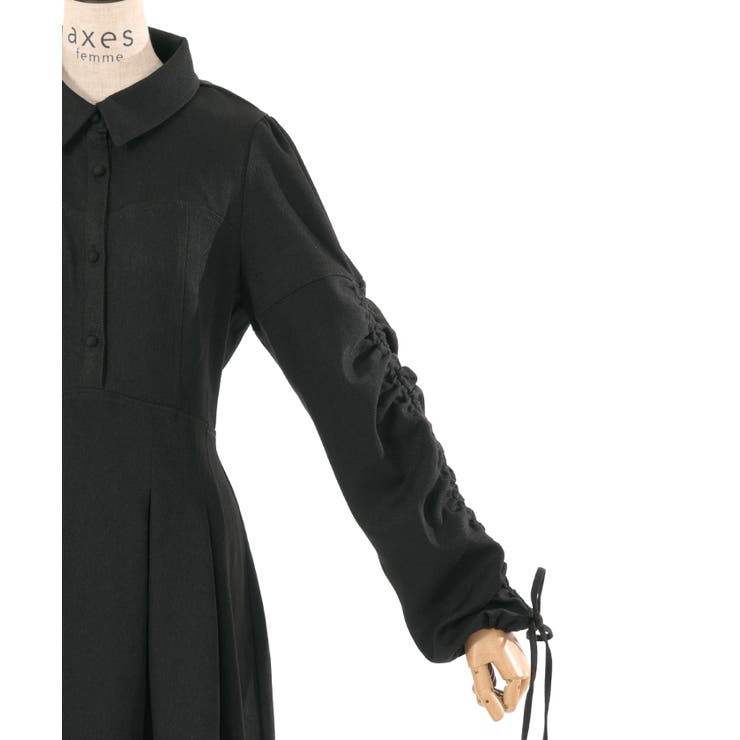 ドロスト袖ハイウエストワンピース[品番：IGAW0004476]｜axes