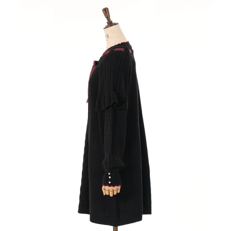 フリルニットワンピース[品番：IGAW0002839]｜axes femme