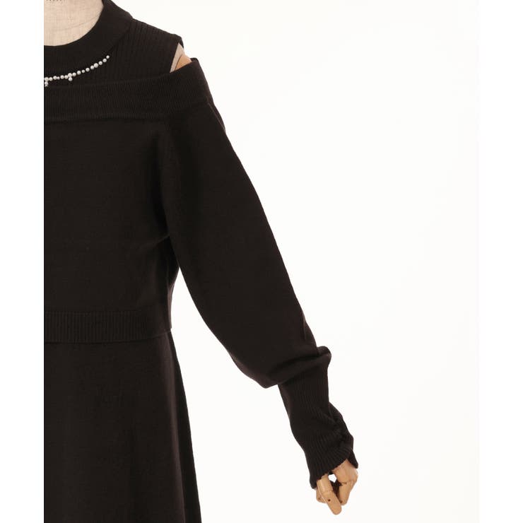 オフショルニット×ワンピースセット[品番：IGAW0004500]｜axes femme