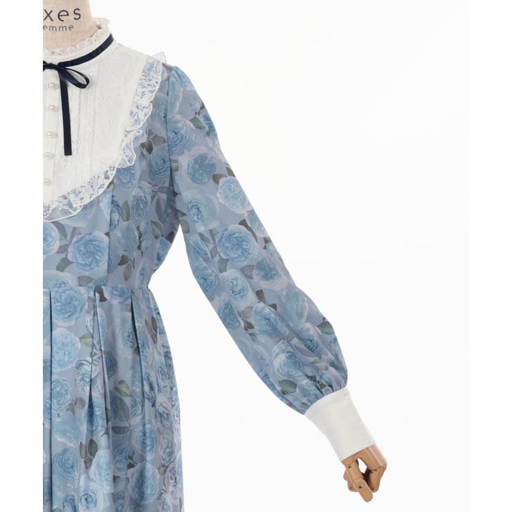 ラヴィアンローズ柄ワンピース[品番：IGAW0004551]｜axes femme