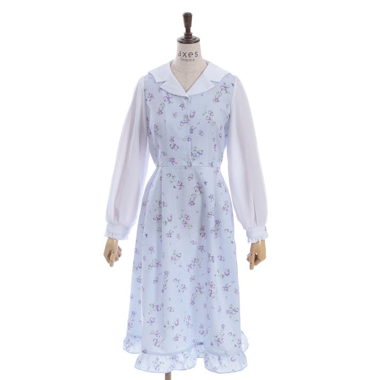 すみれ柄セーラー襟ワンピース | axes femme | 詳細画像15 