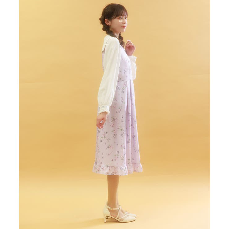 すみれ柄セーラー襟ワンピース | axes femme | 詳細画像2 