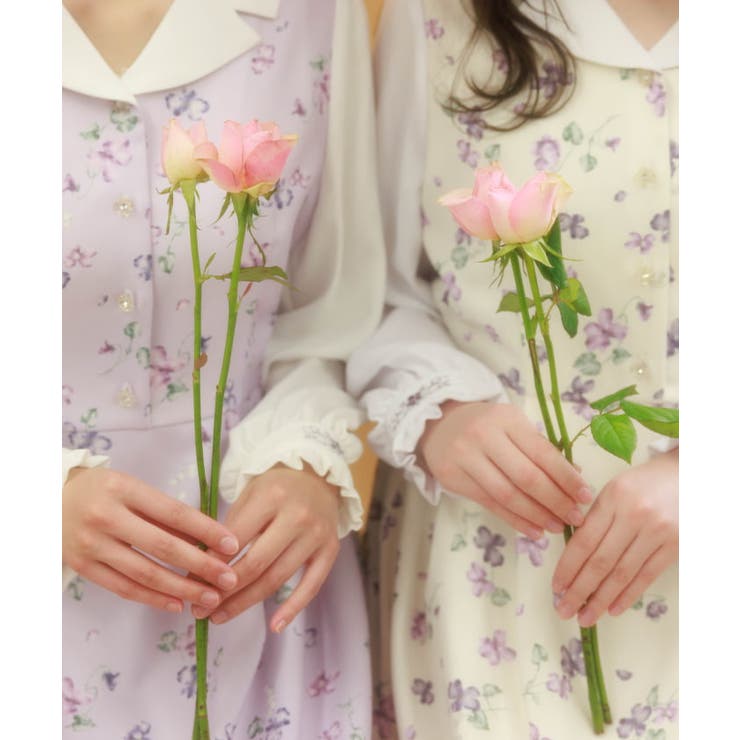 すみれ柄セーラー襟ワンピース | axes femme | 詳細画像4 