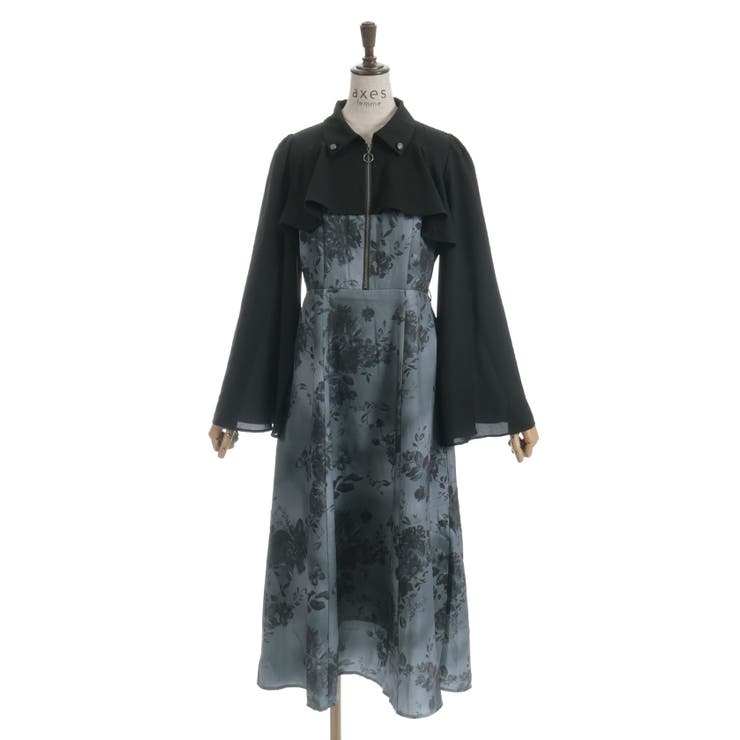 蝶々×花柄ジップワンピース | axes femme | 詳細画像13 