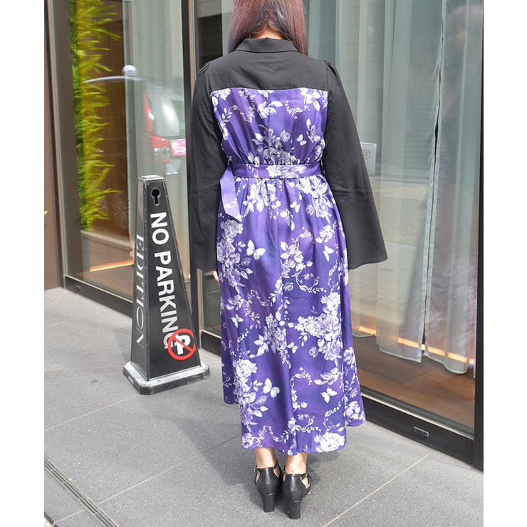 蝶々×花柄ジップワンピース | axes femme | 詳細画像7 