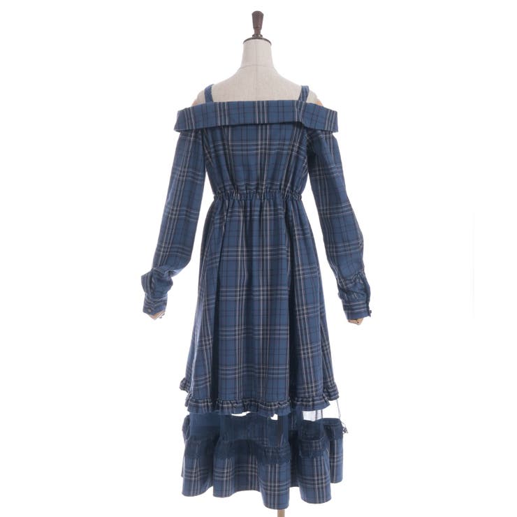 タータンチェック肩開ワンピース | axes femme | 詳細画像11 