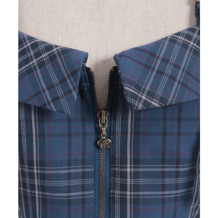 タータンチェック肩開ワンピース | axes femme | 詳細画像12 