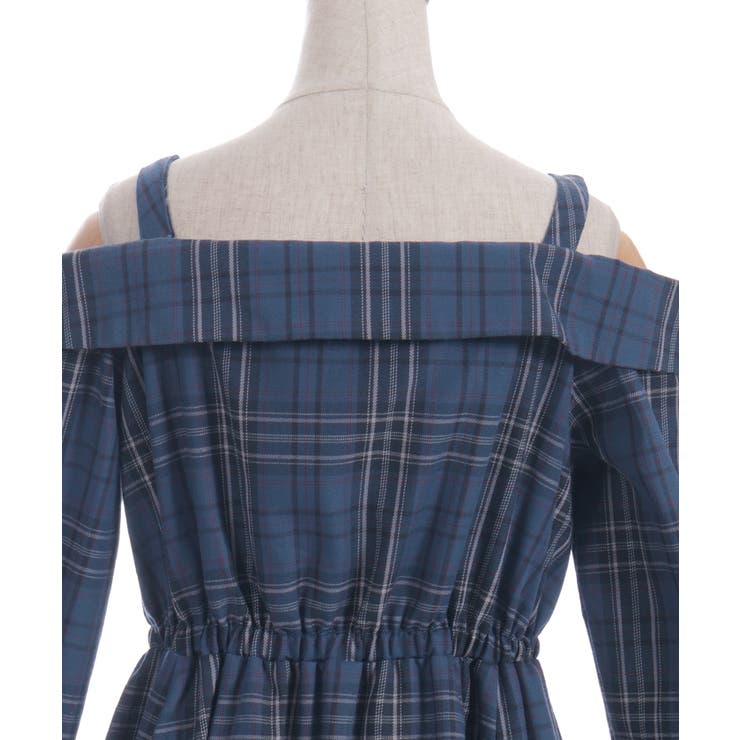タータンチェック肩開ワンピース | axes femme | 詳細画像15 