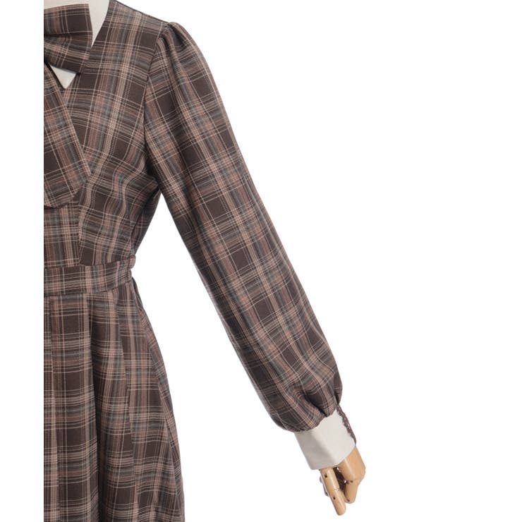 バイカラーチェックワンピース | axes femme | 詳細画像20 