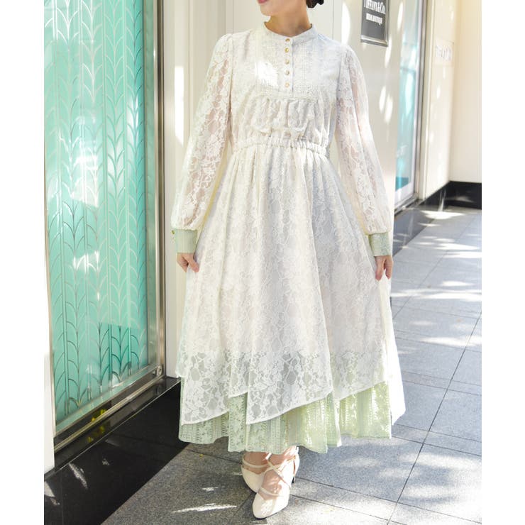 生成り | イレヘム総レースワンピース | axes femme